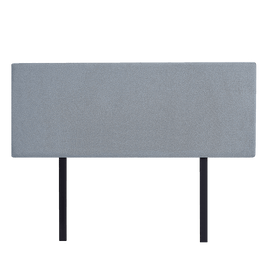 Linen Fabric Double Bed Deluxe Headboard Bedhead - Berlin Blue Furniture Kings Warehouse
