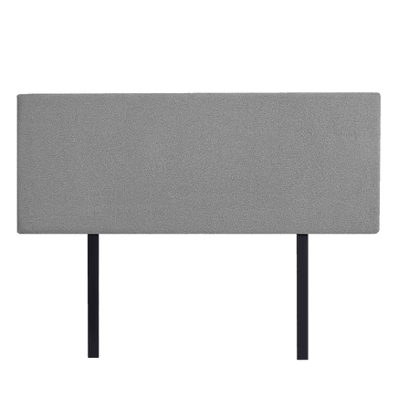 Linen Fabric Double Bed Deluxe Headboard Bedhead - Night Ash Furniture Kings Warehouse 