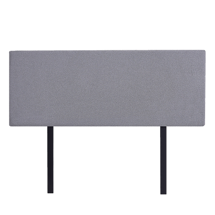 Linen Fabric Double Bed Deluxe Headboard Bedhead - Slate Ash Furniture Kings Warehouse 