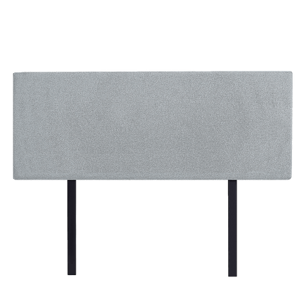 Linen Fabric Double Bed Deluxe Headboard Bedhead - Stone Grey Furniture Kings Warehouse 