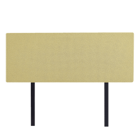 Linen Fabric Double Bed Deluxe Headboard Bedhead - Sulfur Yellow Furniture Kings Warehouse 