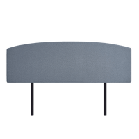 Linen Fabric King Bed Curved Headboard Bedhead - Berlin Blue Furniture Kings Warehouse 