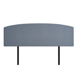 Linen Fabric King Bed Curved Headboard Bedhead - Berlin Blue Furniture Kings Warehouse 
