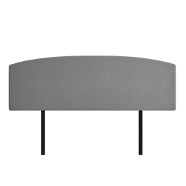 Linen Fabric King Bed Curved Headboard Bedhead - Night Ash Furniture Kings Warehouse 