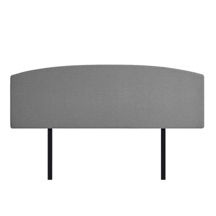 Linen Fabric King Bed Curved Headboard Bedhead - Night Ash Furniture Kings Warehouse 