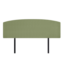 Linen Fabric King Bed Curved Headboard Bedhead - Olive Green Furniture Kings Warehouse 