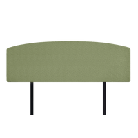 Linen Fabric King Bed Curved Headboard Bedhead - Olive Green