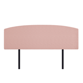 Linen Fabric King Bed Curved Headboard Bedhead - Pale Pink Furniture Kings Warehouse 