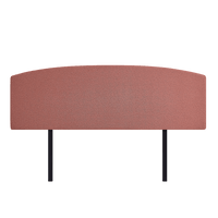 Linen Fabric King Bed Curved Headboard Bedhead - Pearl Copper Brown Furniture Kings Warehouse 