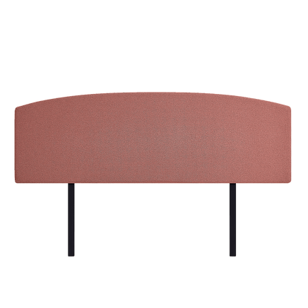 Linen Fabric King Bed Curved Headboard Bedhead - Pearl Copper Brown Furniture Kings Warehouse 