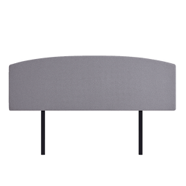 Linen Fabric King Bed Curved Headboard Bedhead - Slate Ash Furniture Kings Warehouse 