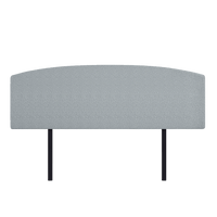 Linen Fabric King Bed Curved Headboard Bedhead - Stone Grey Furniture Kings Warehouse 
