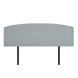 Linen Fabric King Bed Curved Headboard Bedhead - Stone Grey Furniture Kings Warehouse 