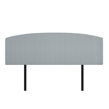 Linen Fabric King Bed Curved Headboard Bedhead - Stone Grey Furniture Kings Warehouse 