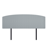 Linen Fabric King Bed Curved Headboard Bedhead - Stone Grey Kings Warehouse 