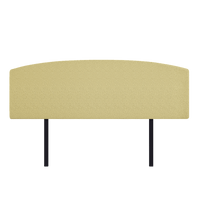 Linen Fabric King Bed Curved Headboard Bedhead - Sulfur Yellow Furniture Kings Warehouse 