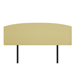Linen Fabric King Bed Curved Headboard Bedhead - Sulfur Yellow Furniture Kings Warehouse 