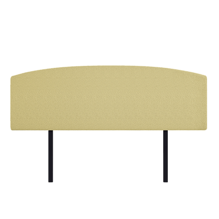 Linen Fabric King Bed Curved Headboard Bedhead - Sulfur Yellow Furniture Kings Warehouse 