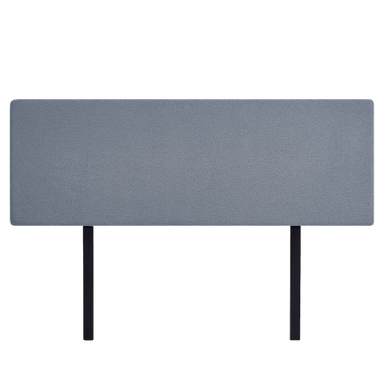 Linen Fabric King Bed Deluxe Headboard Bedhead - Berlin Blue Furniture Kings Warehouse 