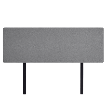 Linen Fabric King Bed Deluxe Headboard Bedhead - Night Ash Furniture Kings Warehouse 