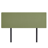 Linen Fabric King Bed Deluxe Headboard Bedhead - Olive Green Furniture Kings Warehouse 