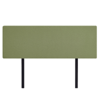 Linen Fabric King Bed Deluxe Headboard Bedhead - Olive Green Kings Warehouse 