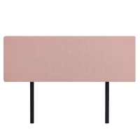 Linen Fabric King Bed Deluxe Headboard Bedhead - Pale Pink Furniture Kings Warehouse 