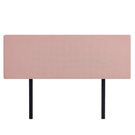Linen Fabric King Bed Deluxe Headboard Bedhead - Pale Pink Furniture Kings Warehouse 
