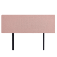 Linen Fabric King Bed Deluxe Headboard Bedhead - Pale Pink Kings Warehouse 