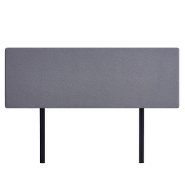 Linen Fabric King Bed Deluxe Headboard Bedhead - Slate Ash Furniture Kings Warehouse 
