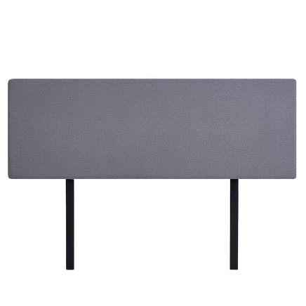 Linen Fabric King Bed Deluxe Headboard Bedhead - Slate Ash Furniture Kings Warehouse 