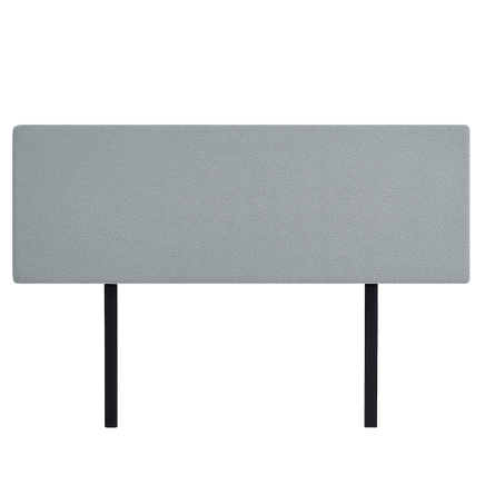 Linen Fabric King Bed Deluxe Headboard Bedhead - Stone Grey Furniture Kings Warehouse 