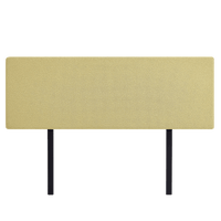 Linen Fabric King Bed Deluxe Headboard Bedhead - Sulfur Yellow Furniture Kings Warehouse 