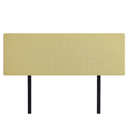Linen Fabric King Bed Deluxe Headboard Bedhead - Sulfur Yellow Furniture Kings Warehouse 