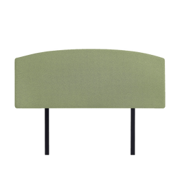 Linen Fabric Queen Bed Curved Headboard Bedhead - Olive Green Furniture Kings Warehouse 