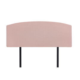 Linen Fabric Queen Bed Curved Headboard Bedhead - Pale Pink Furniture Kings Warehouse 