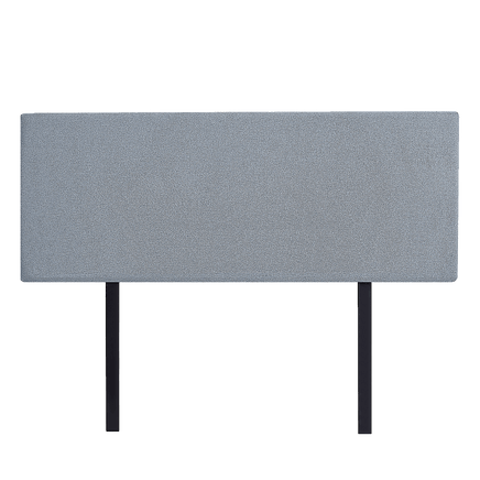 Linen Fabric Queen Bed Deluxe Headboard Bedhead - Berlin Blue Furniture Kings Warehouse 