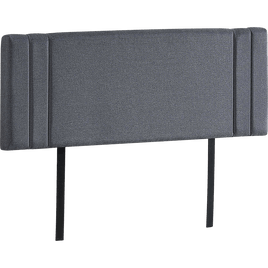 Linen Fabric Queen Bed Deluxe Headboard Bedhead - Grey Furniture Kings Warehouse 