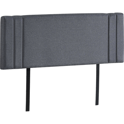 Linen Fabric Queen Bed Deluxe Headboard Bedhead - Grey Furniture Kings Warehouse 
