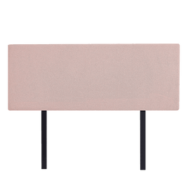 Linen Fabric Queen Bed Deluxe Headboard Bedhead - Pale Pink Furniture Kings Warehouse 