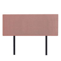 Linen Fabric Queen Bed Deluxe Headboard Bedhead - Pearl Copper Brown