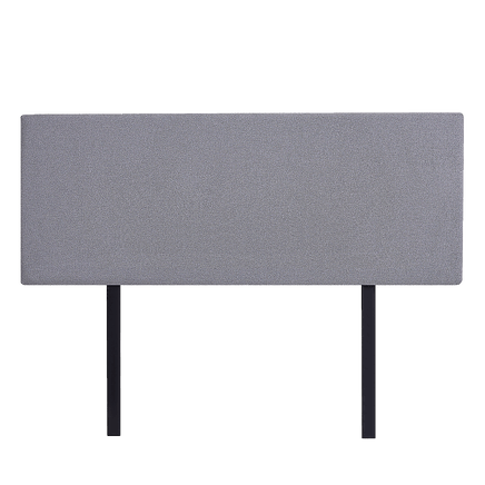 Linen Fabric Queen Bed Deluxe Headboard Bedhead - Slate Ash Furniture Kings Warehouse 