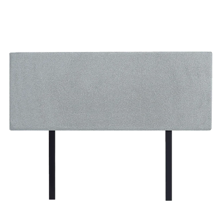 Linen Fabric Queen Bed Deluxe Headboard Bedhead - Stone Grey Furniture Kings Warehouse 