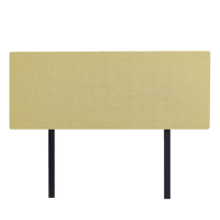 Linen Fabric Queen Bed Deluxe Headboard Bedhead - Sulfur Yellow Furniture Kings Warehouse 