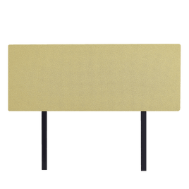 Linen Fabric Queen Bed Deluxe Headboard Bedhead - Sulfur Yellow Furniture Kings Warehouse 