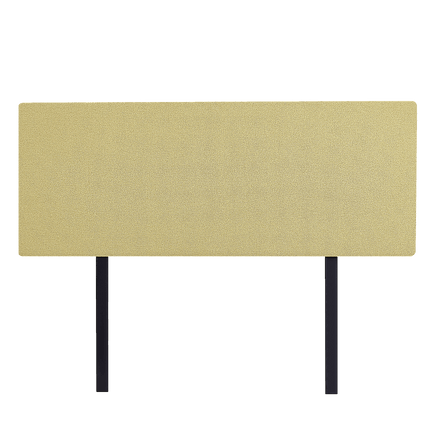 Linen Fabric Queen Bed Deluxe Headboard Bedhead - Sulfur Yellow Furniture Kings Warehouse 