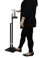 Lirash Touch Free Hand Sanitiser Dispenser Station Floor Stand Foot Operated - Gold Black Furniture Kings Warehouse 