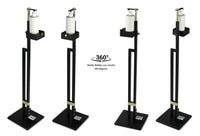Lirash Touch Free Hand Sanitiser Dispenser Station Floor Stand Foot Operated - Gold Black Furniture Kings Warehouse 