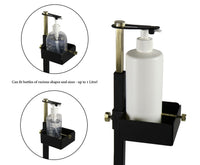 Lirash Touch Free Hand Sanitiser Dispenser Station Floor Stand Foot Operated - Gold Black Furniture Kings Warehouse 