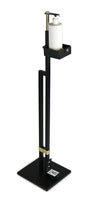 Lirash Touch Free Hand Sanitiser Dispenser Station Floor Stand Foot Operated - Gold Black Kings Warehouse 